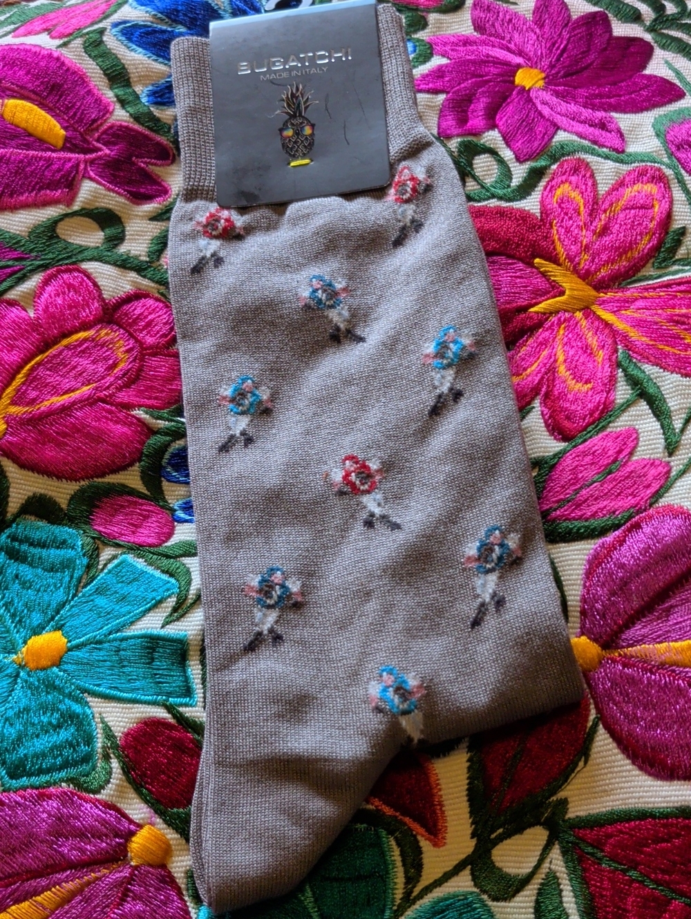 Bugatchi Gray Football Dress Socks